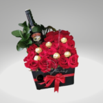 RAMO CON ROSAS Y CHOCOLATES